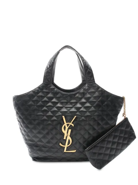Saint Laurent Pre-Owned 2021-2024 Maxi Quilted Lambskin Icare Shopping tote bag
