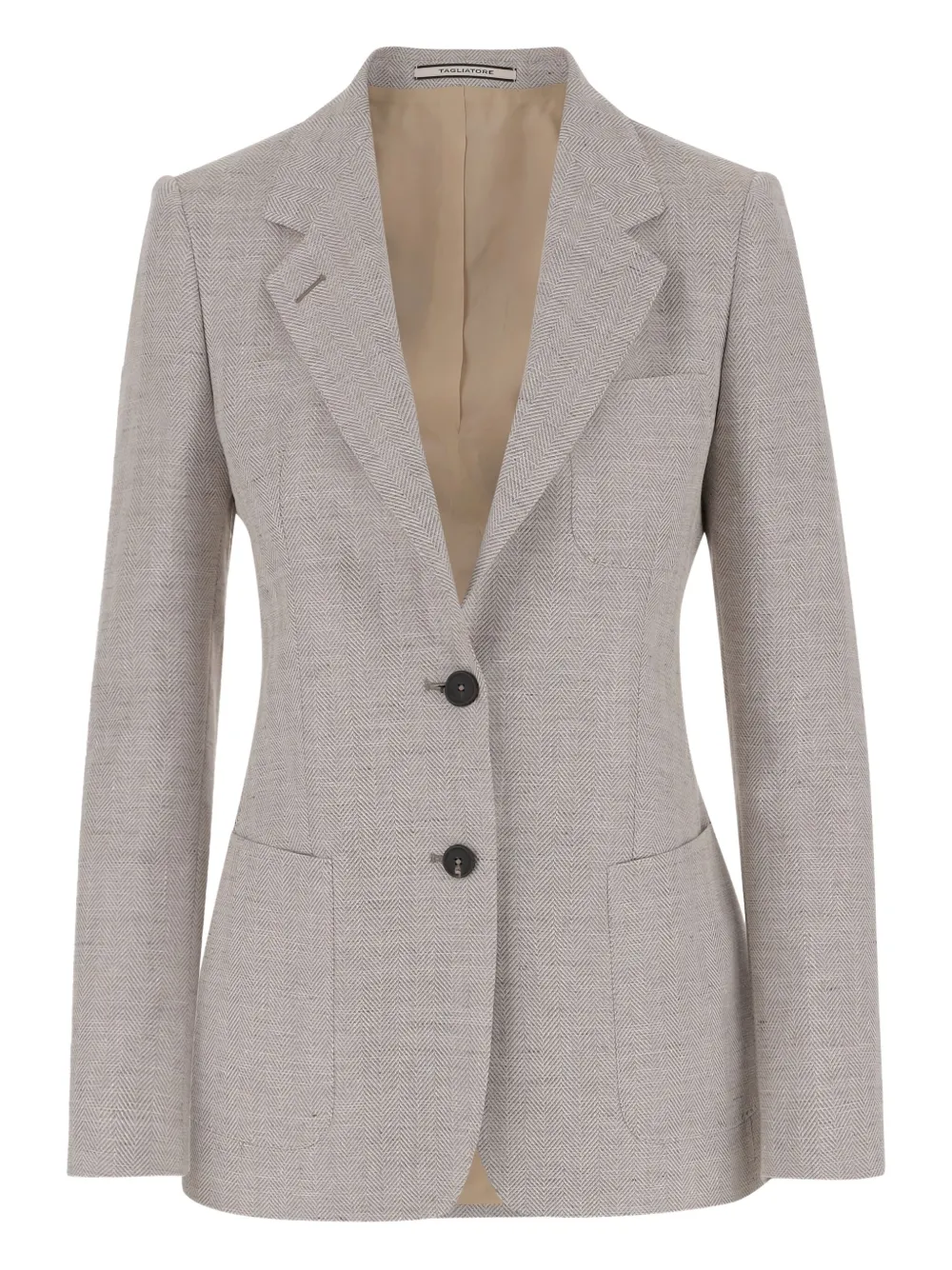 Tagliatore Blazer met enkele rij knopen Beige