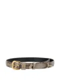Valentino Garavani snake-effect belt - Neutrals
