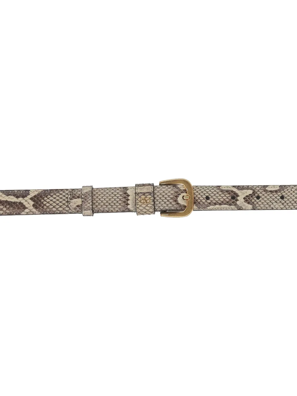 Valentino Garavani Riem met slangenleer-effect Beige
