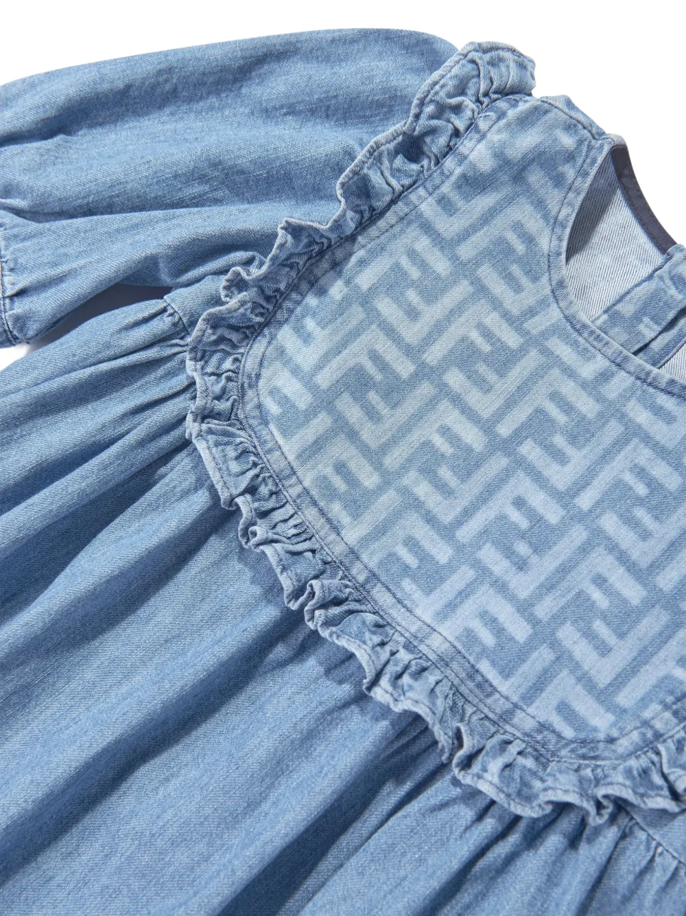 Fendi Kids Spijkerjurk Blauw