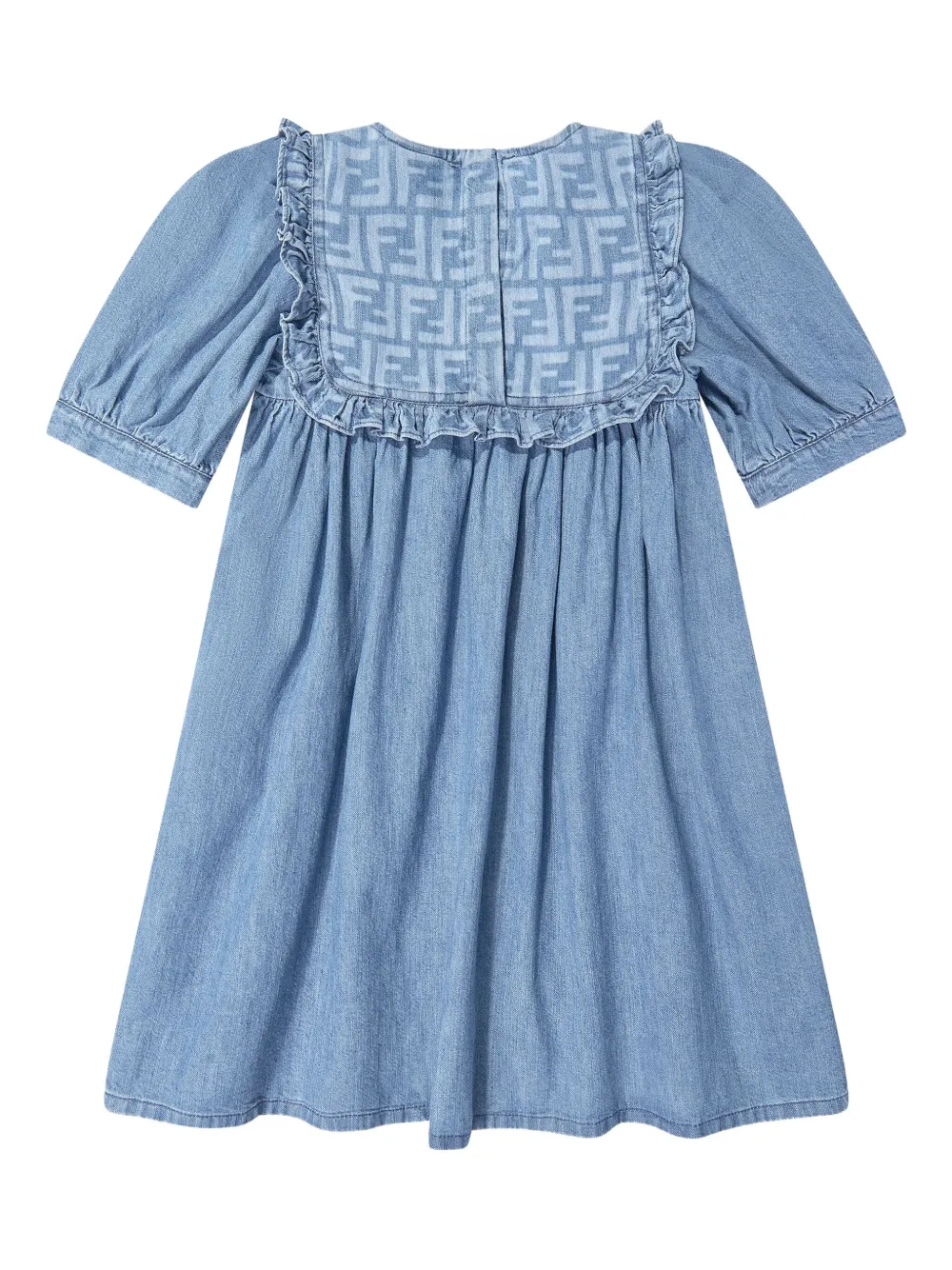 Fendi Kids Spijkerjurk Blauw