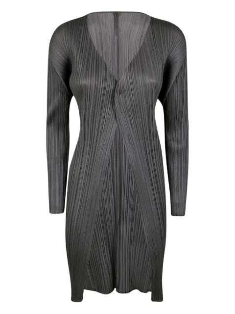 Pleats Please Issey Miyake plissé-effect coat
