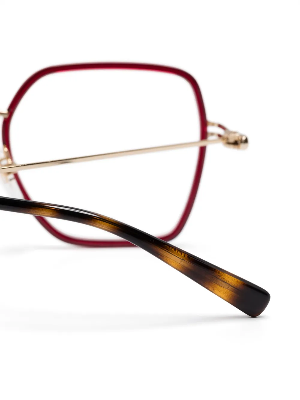 Gucci Eyewear Bril met vierkant montuur Rood