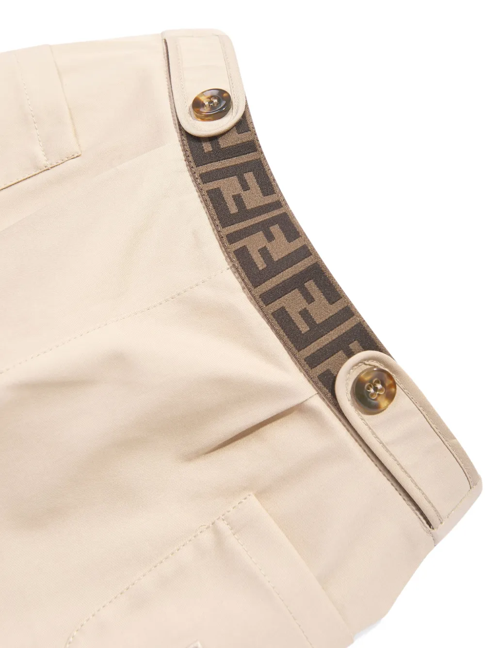 Fendi Kids Gabardine broek Beige