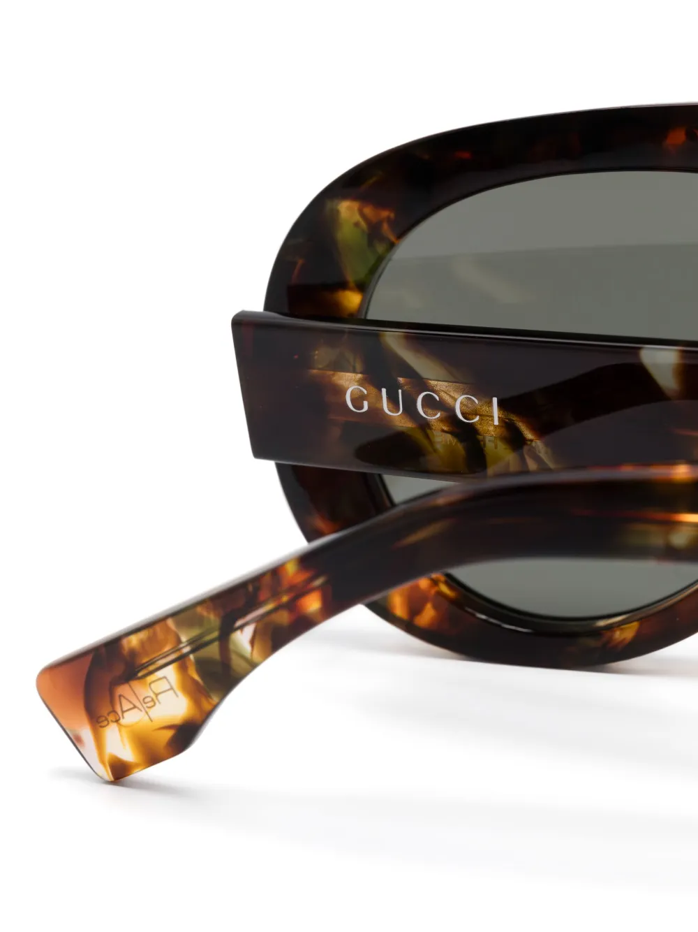Gucci Eyewear Zonnebril met piloten montuur Bruin