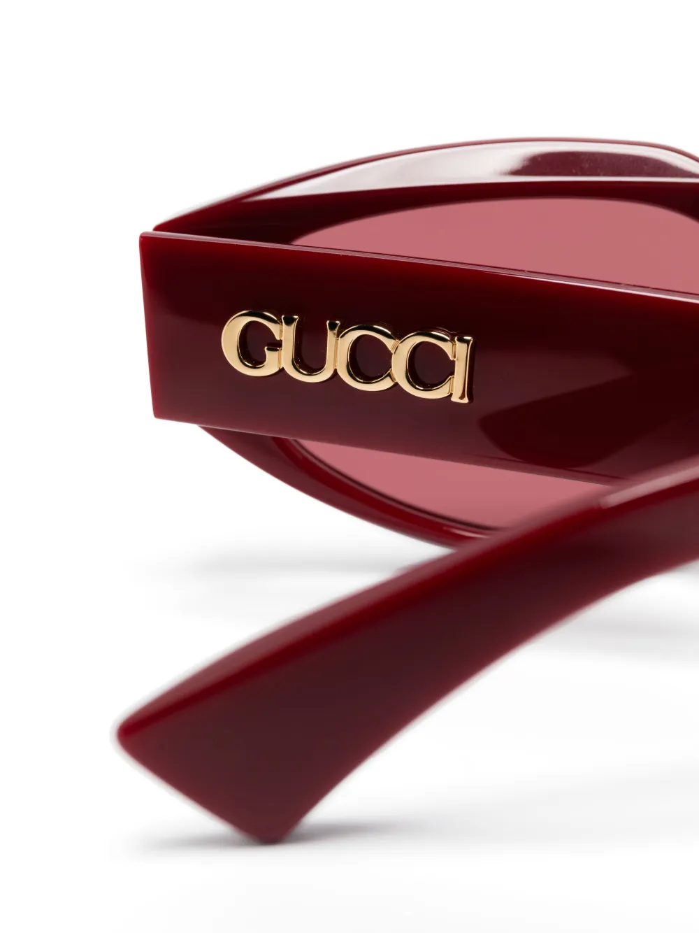 Gucci Eyewear Zonnebril met cat-eye montuur Rood