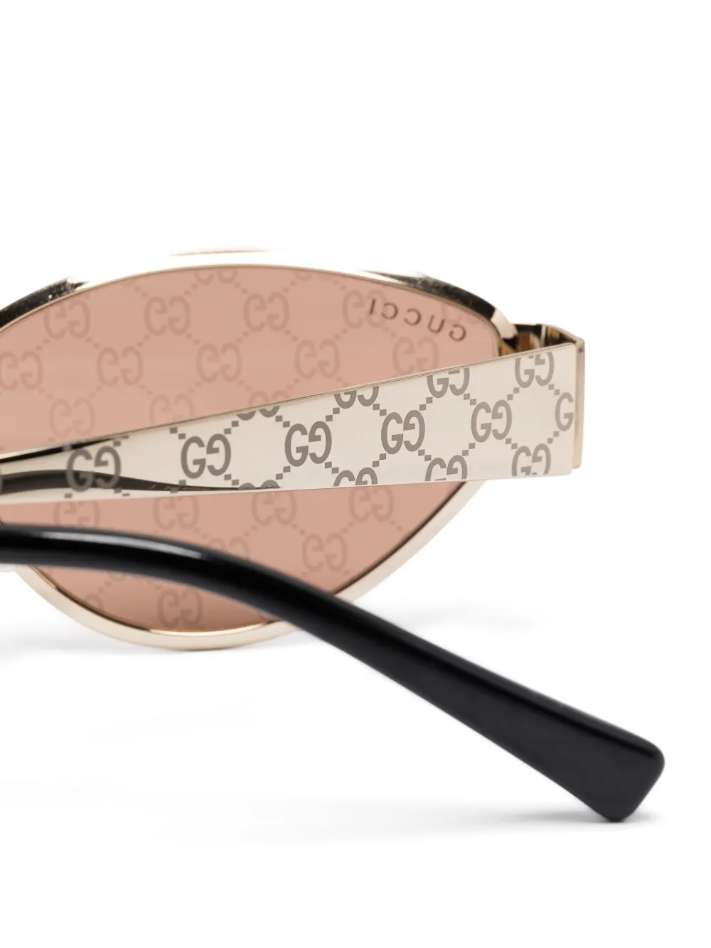 Gucci Eyewear Zonnebril met GG-patroon Goud