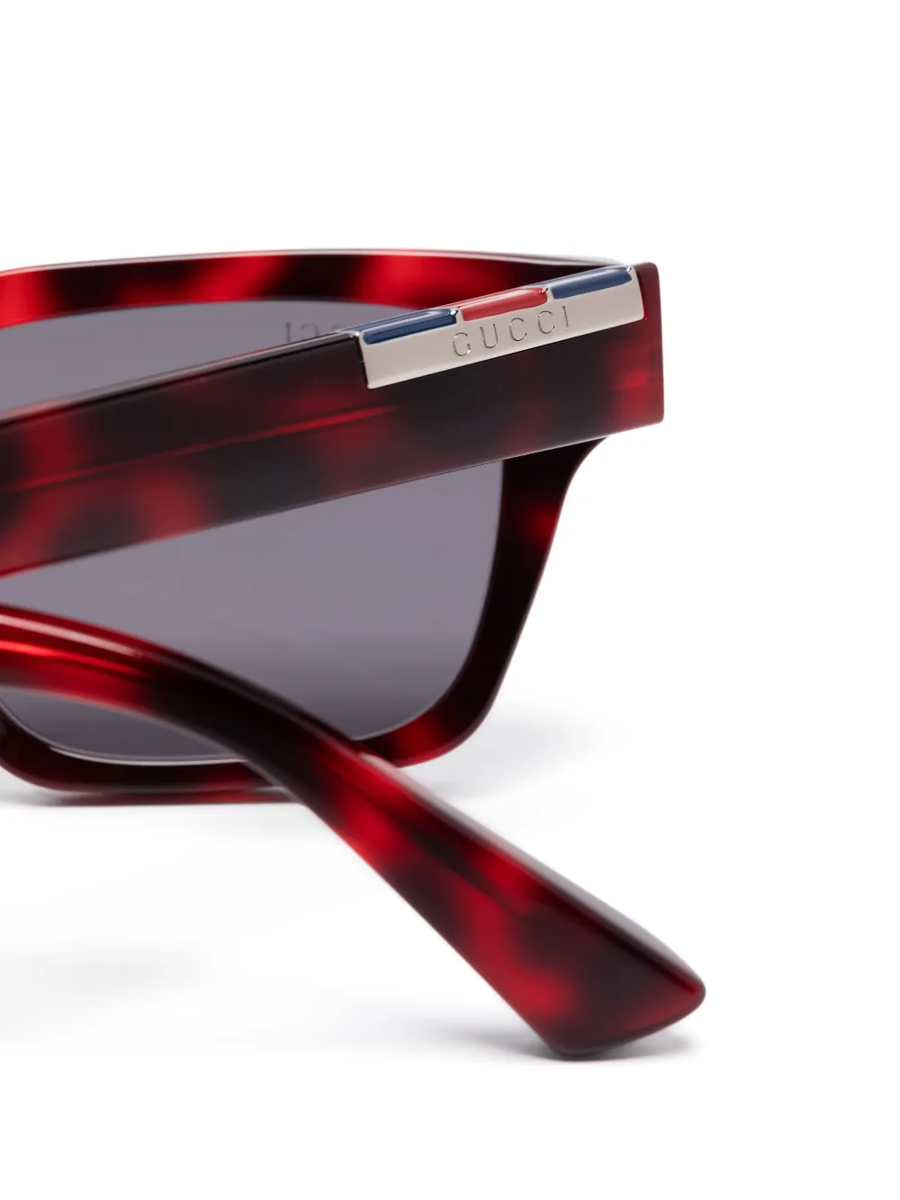 Gucci Eyewear Zonnebril met vierkant montuur Rood