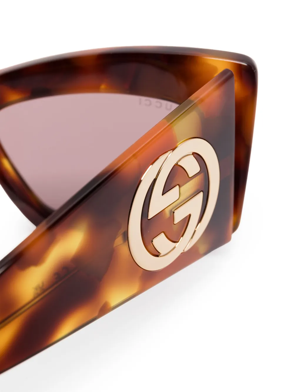 Gucci Eyewear Zonnebril met vierkant montuur Bruin