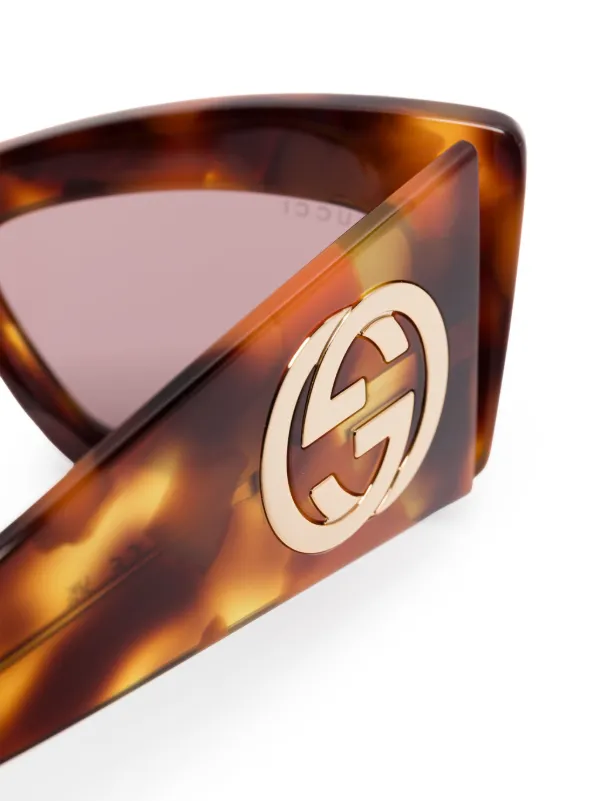 Gucci Eyewear square-frame Sunglasses | Brown | FARFETCH GE display picture 3