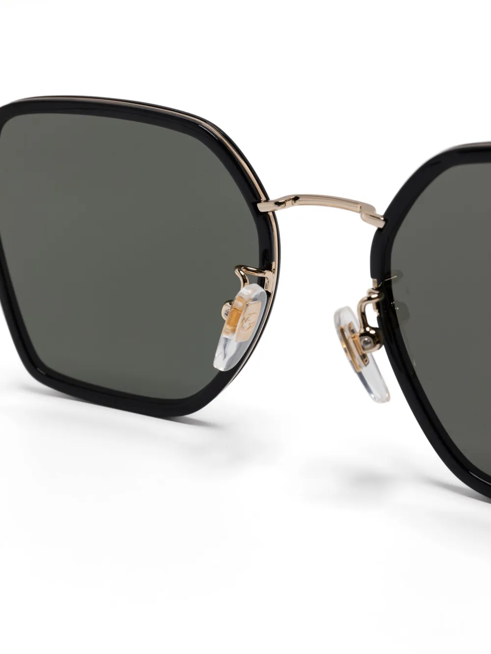 Gucci Eyewear Zonnebril met vierkant montuur Zwart