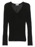 Majestic Filatures lurex-detail T-shirt - Black