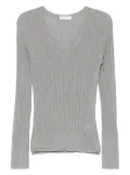 Majestic Filatures lurex-detail T-shirt - Silver