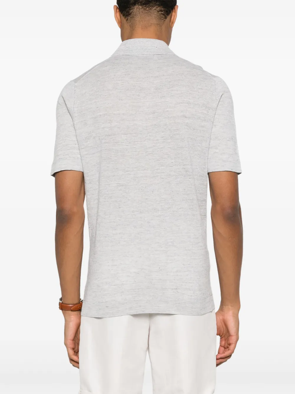 Brunello Cucinelli Gebreid poloshirt Grijs