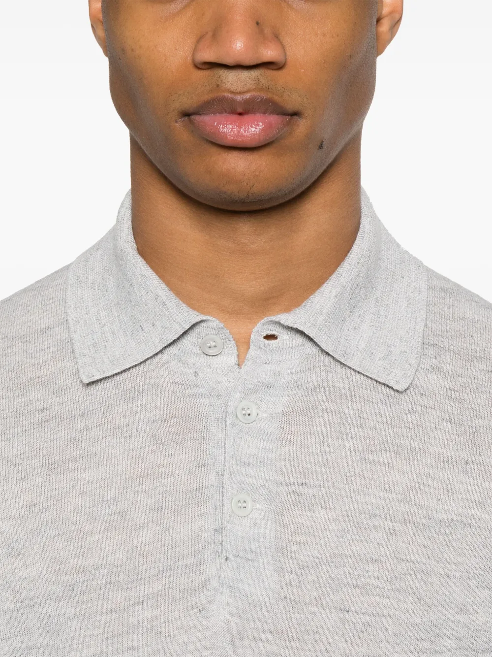 Brunello Cucinelli Gebreid poloshirt Grijs