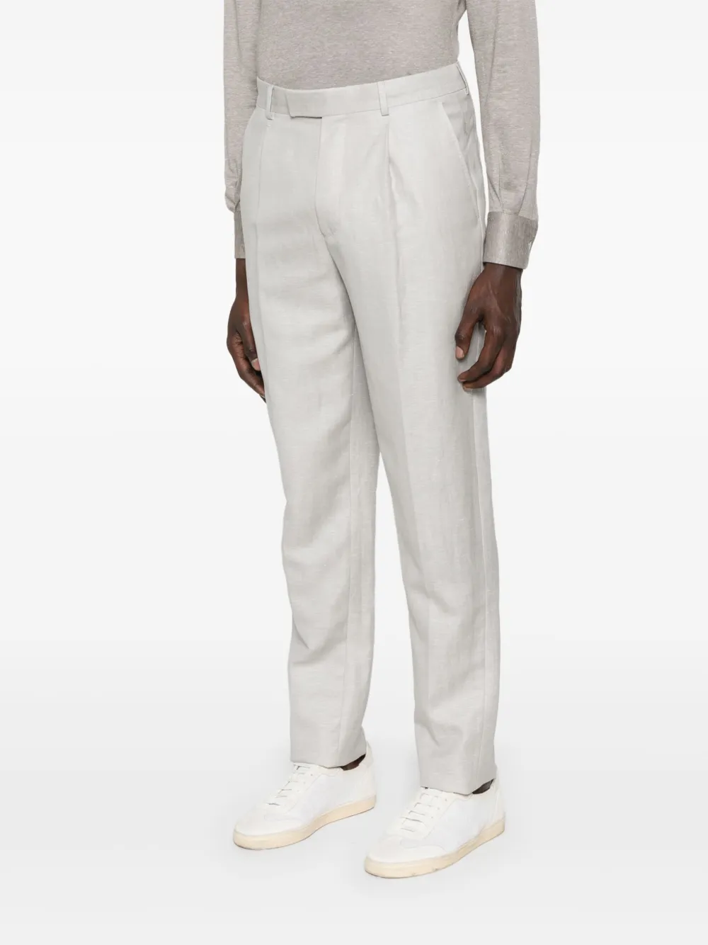 Zegna Broek met geplooid detail Grijs