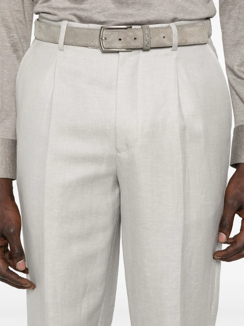 Zegna Broek met geplooid detail Grijs