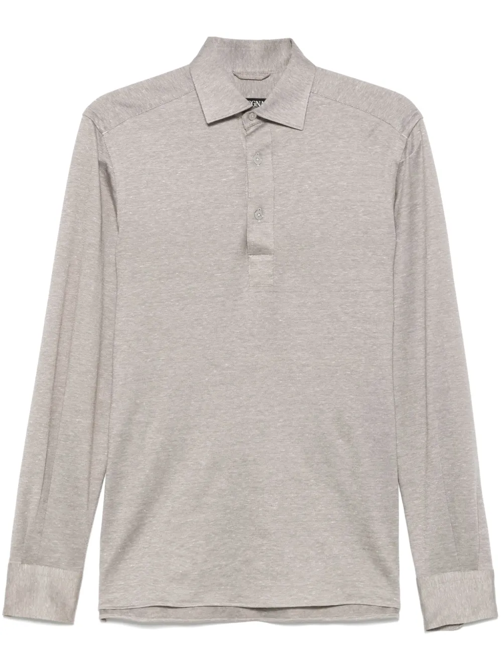 Zegna playera tipo polo con efecto melange | gris | Image 1