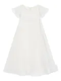 MAISON AVA embroidered-collar dress - White