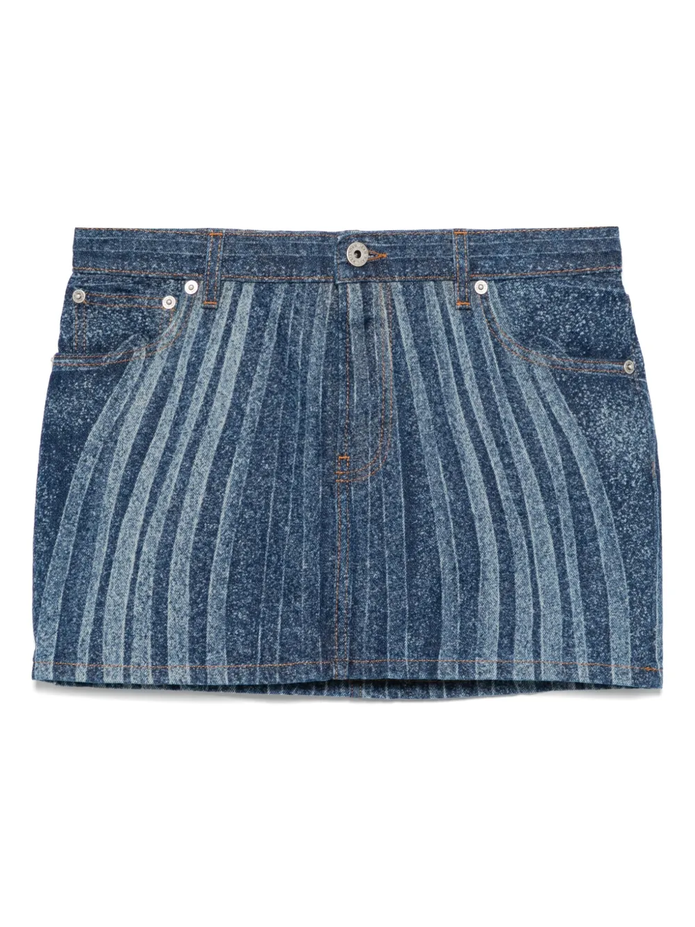 Jean Paul Gaultier Minigonna con stampa - Blu