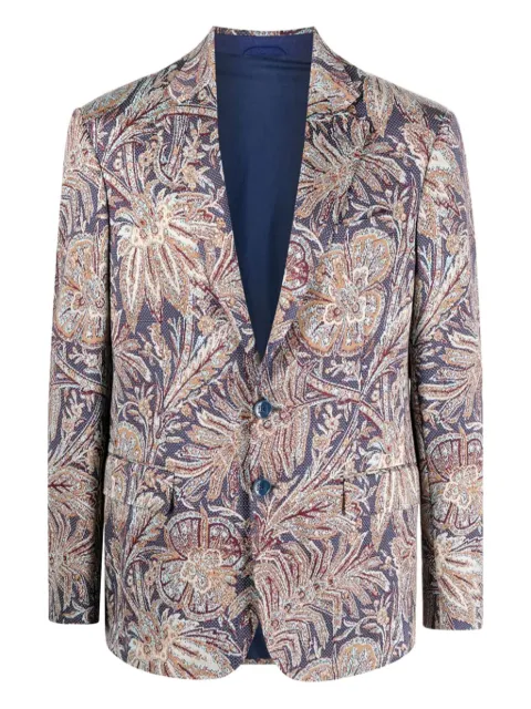 ETRO paisley-jacquard single-breasted blazer