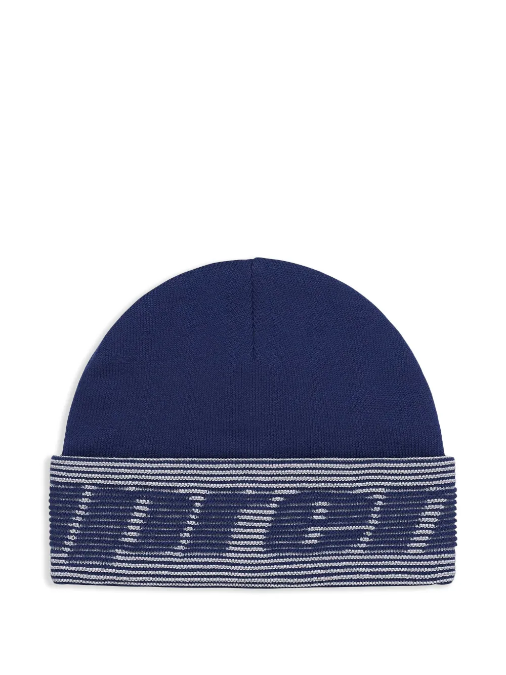 Reflective jacquard beanie hat