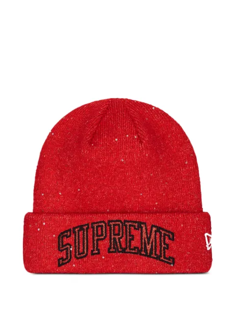 Supreme New Era Metallic Arc beanie hat