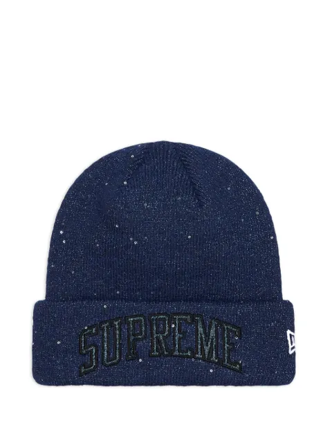 Supreme New Era Metallic Arc beanie hat