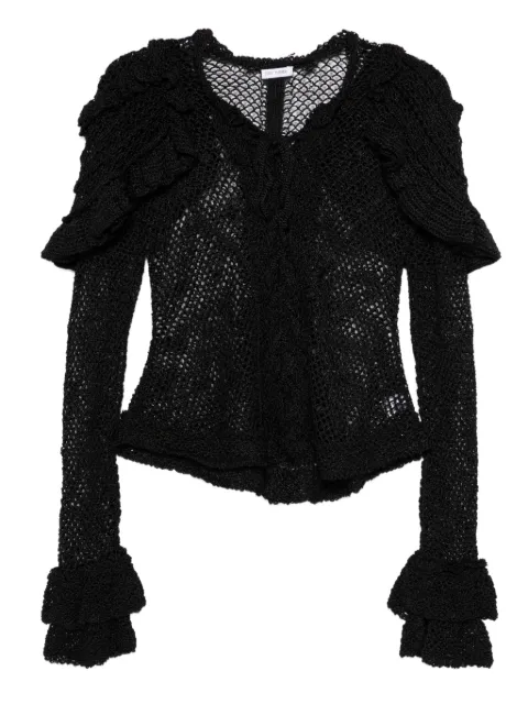 Judy Turner Lucrezia ruffled crochet top