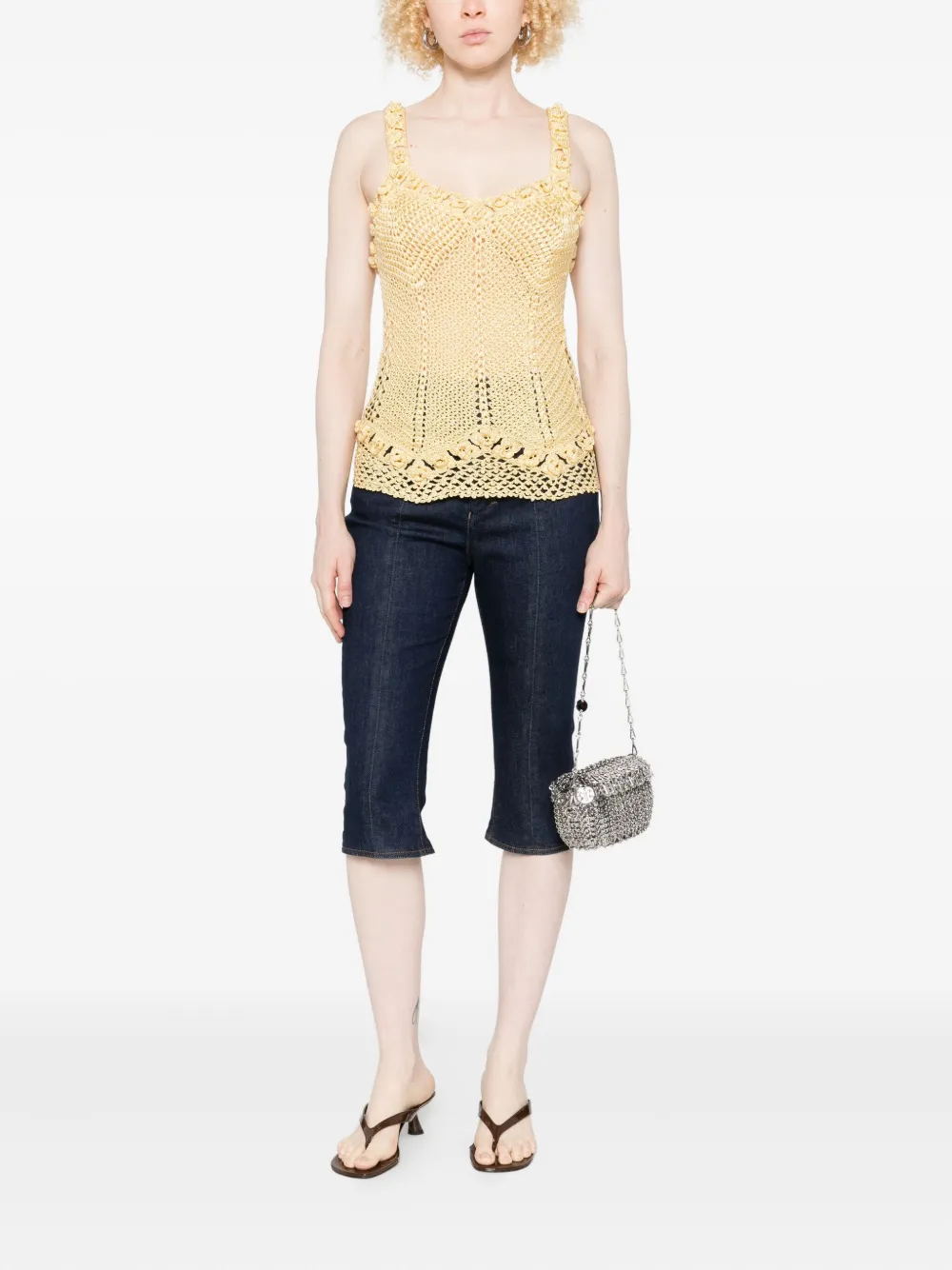 Judy Turner Daisy flower-strap crochet top | Vests & Tank Tops | Image 2