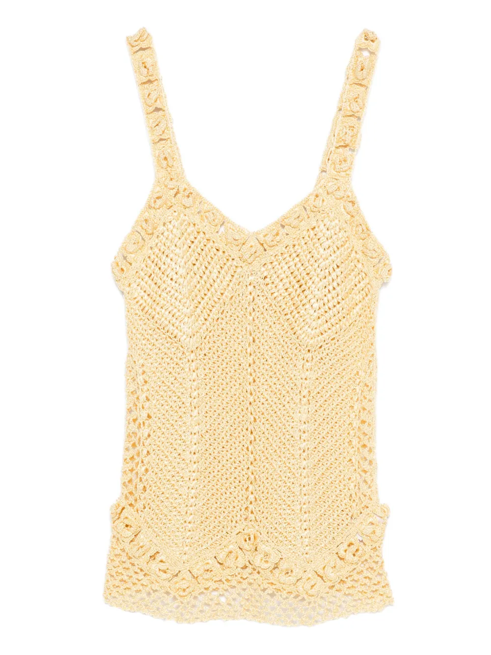 Judy Turner Daisy flower-strap crochet top | Yellow | Image 1