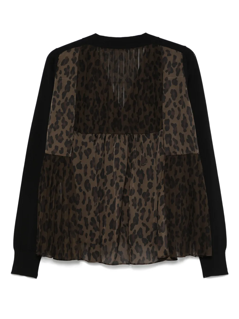 sacai Vest met vlakken Bruin