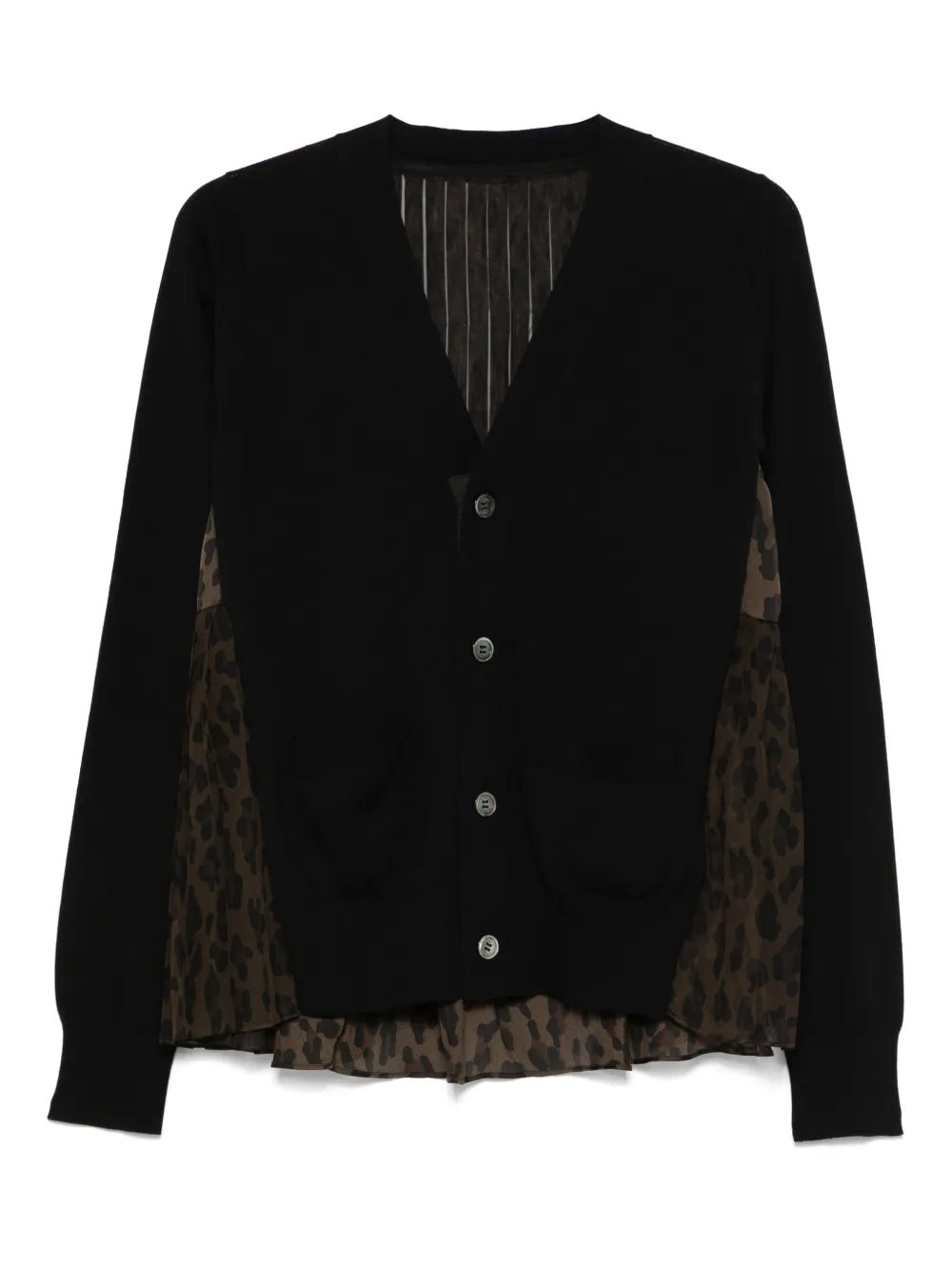 Sacai Vest met vlakken Bruin