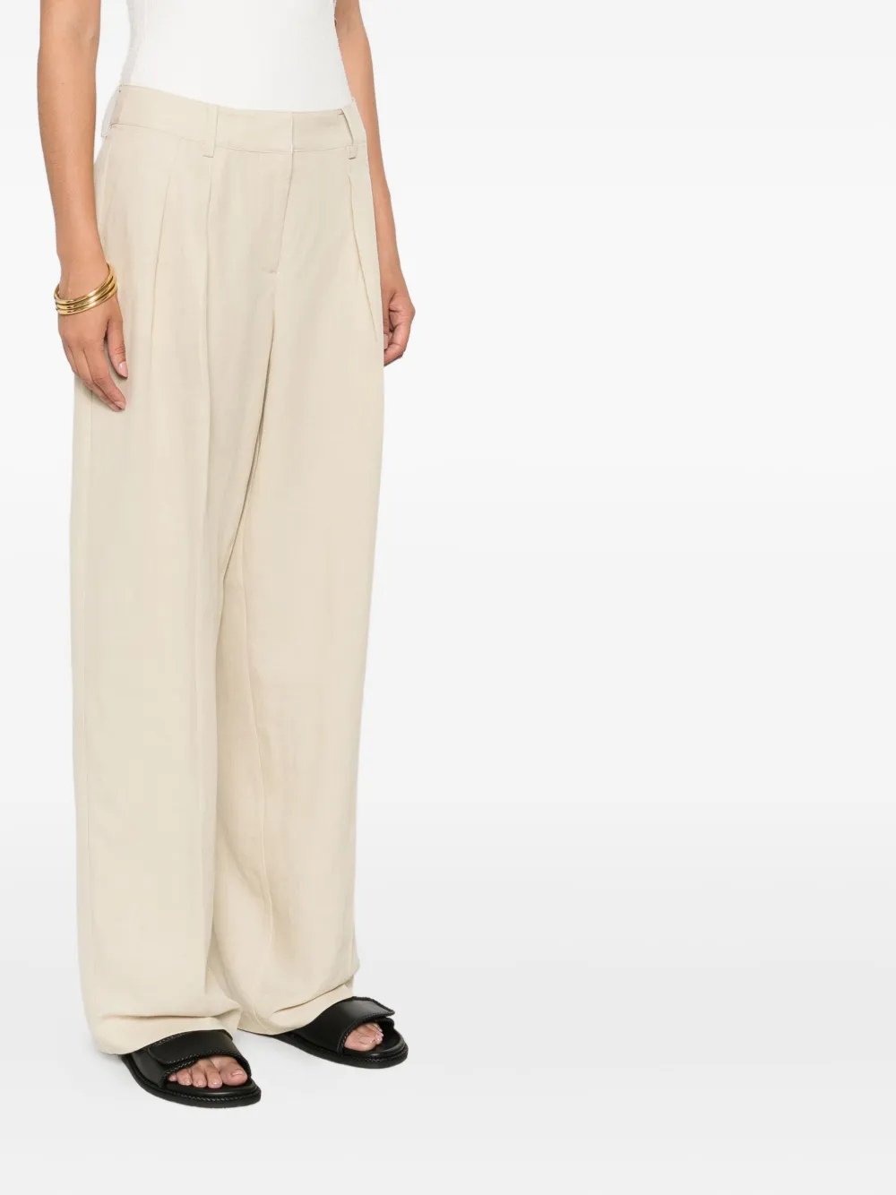 The Frankie Shop Daytona broek Beige