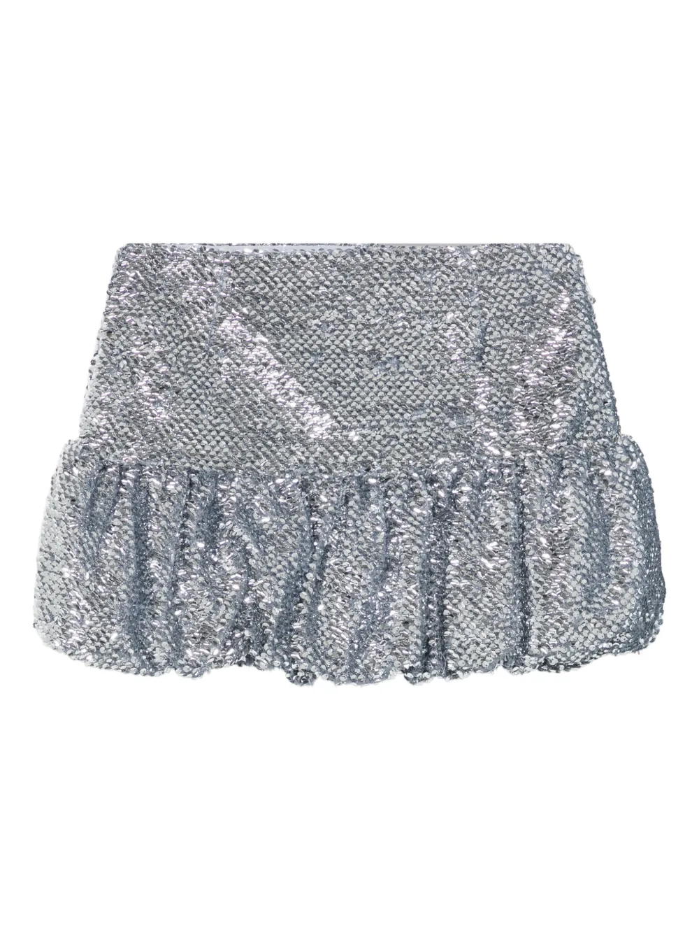 16Arlington sequinned bubble-hem mini skirt | Silver | Image 1