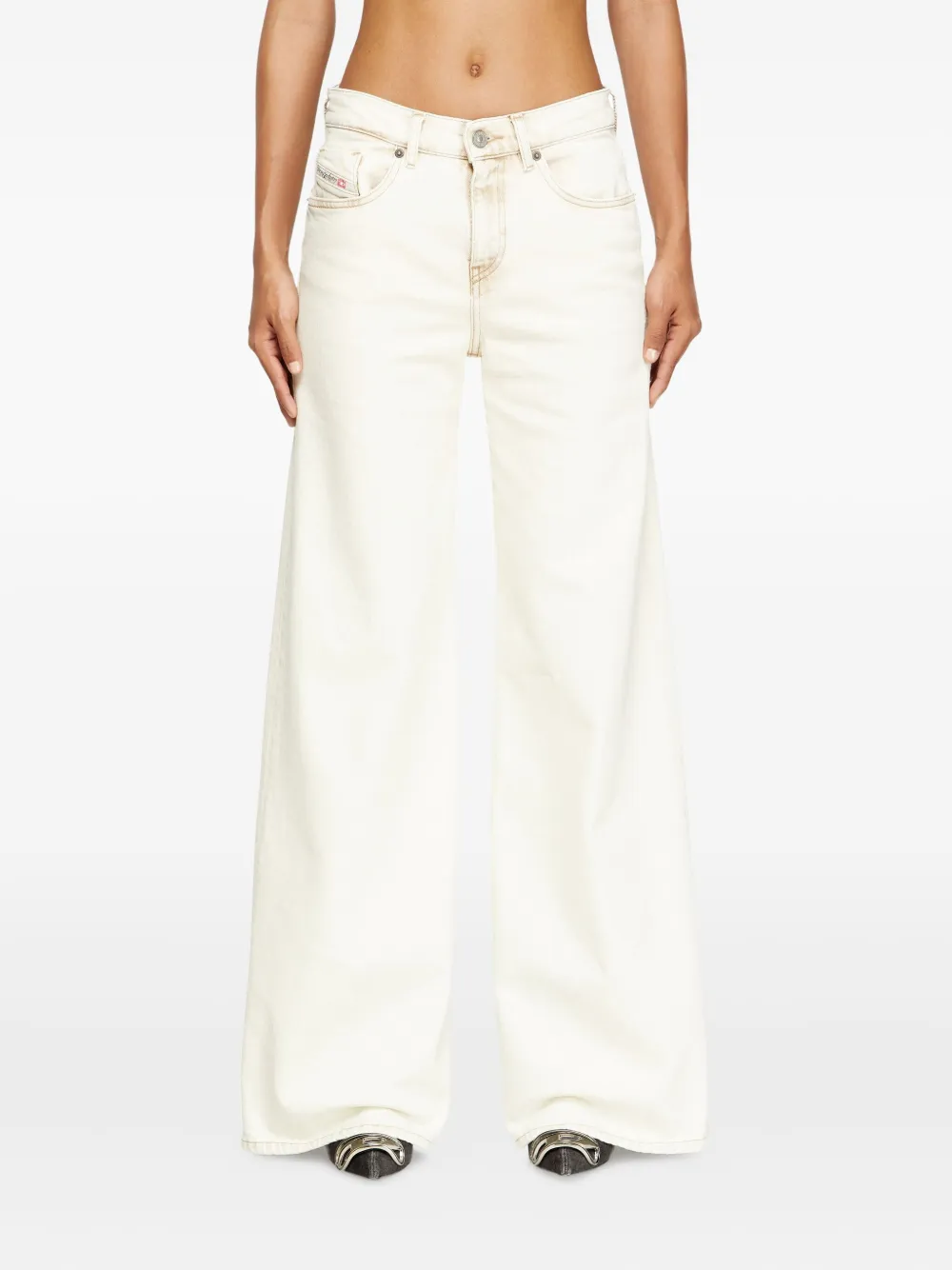 Diesel 1978 D-akemi 09m70 Flared Jeans In Neutral