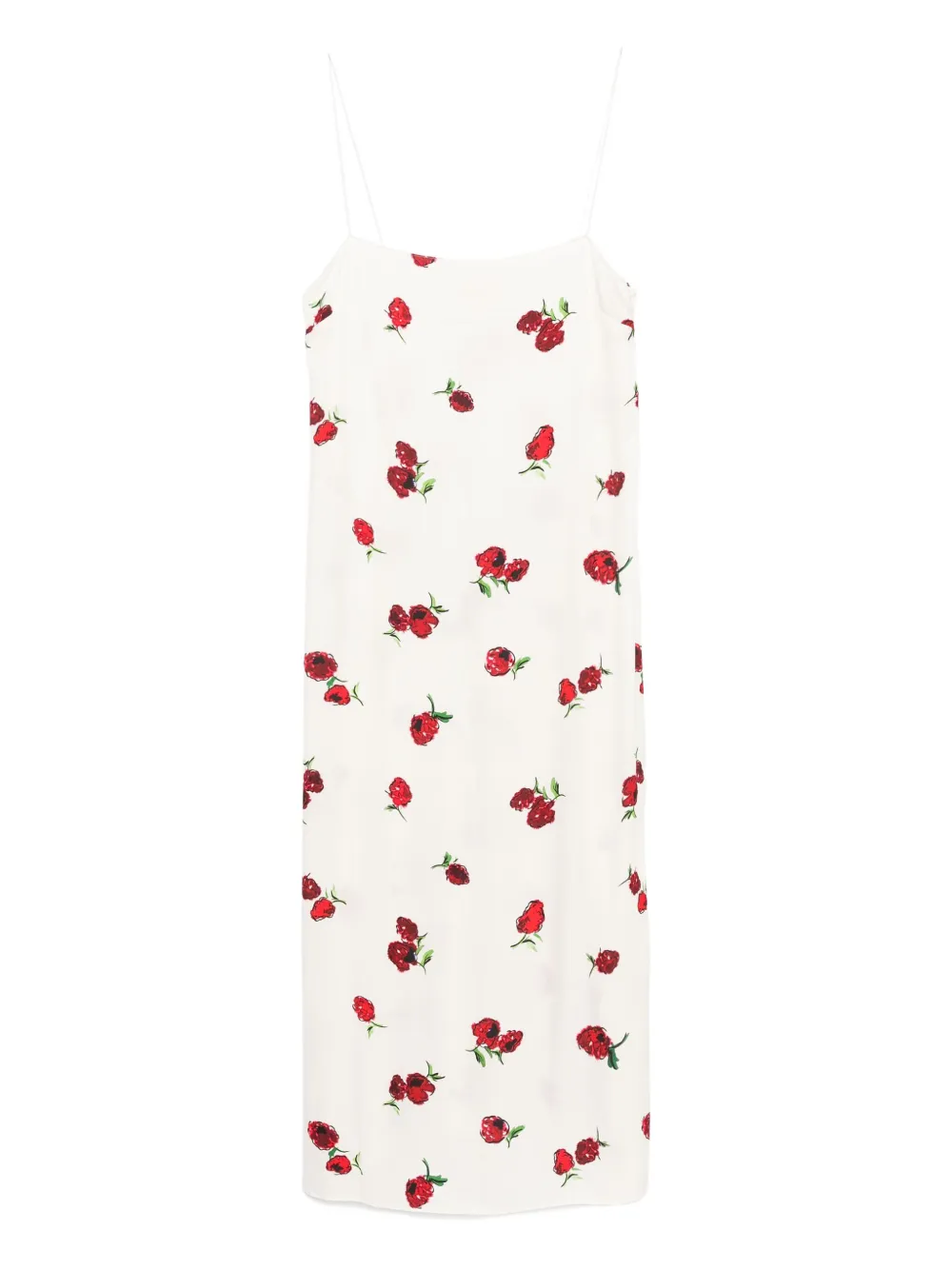 KHAITE floral-print dress Beige
