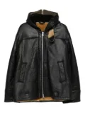 OUR LEGACY Blizzard hooded leather jacket - Black