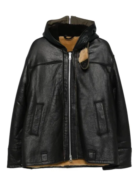 OUR LEGACY Blizzard Lederjacke mit Kapuze