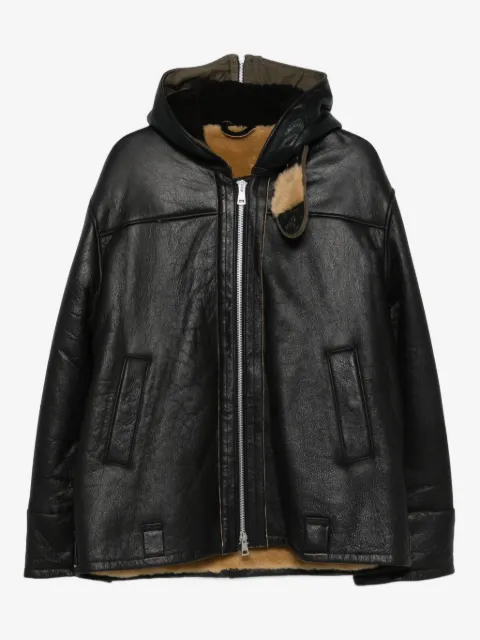 OUR LEGACY Blizzard hooded leather jacket