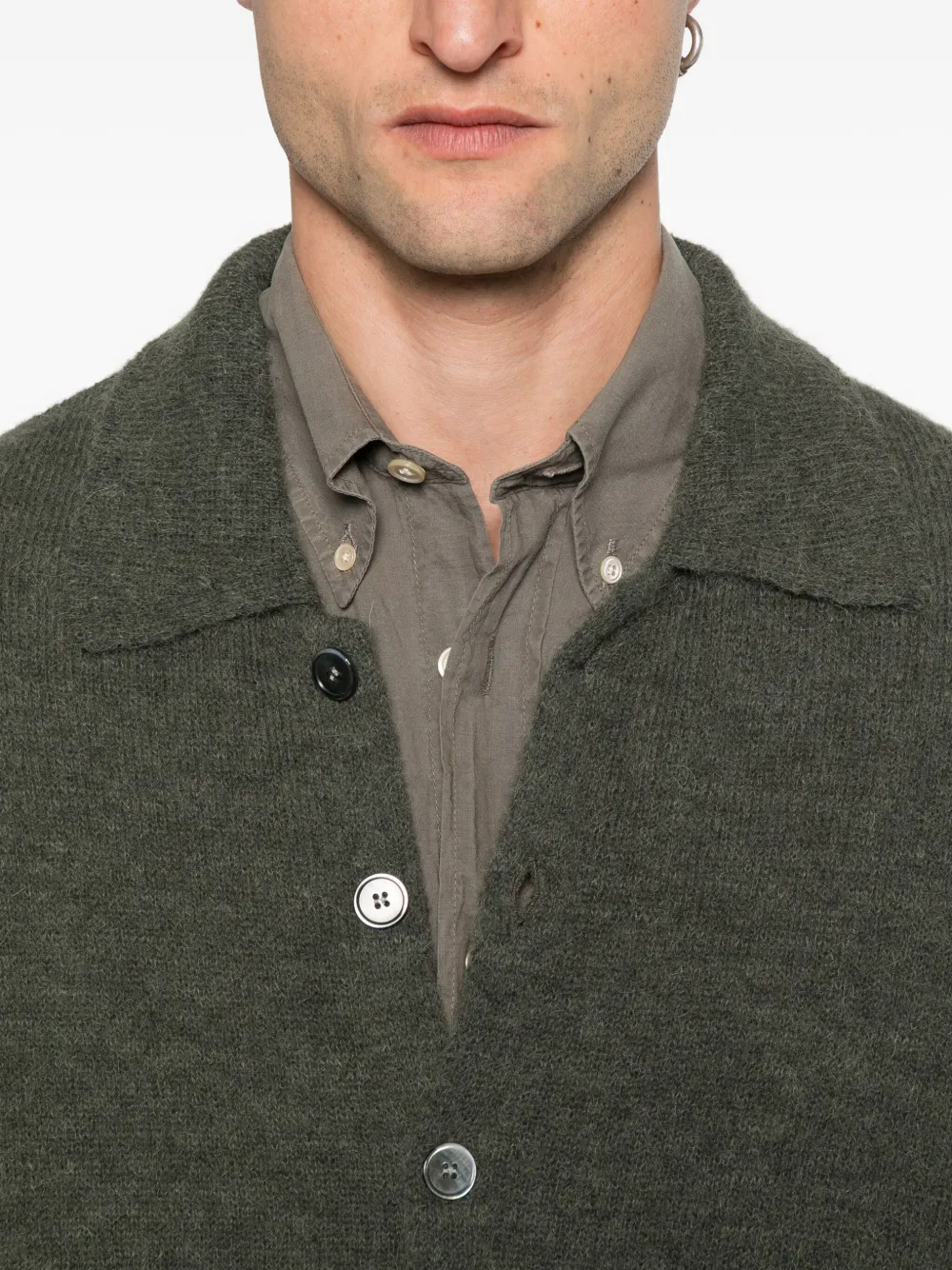 OUR LEGACY Vest van alpaca-wolmix Groen