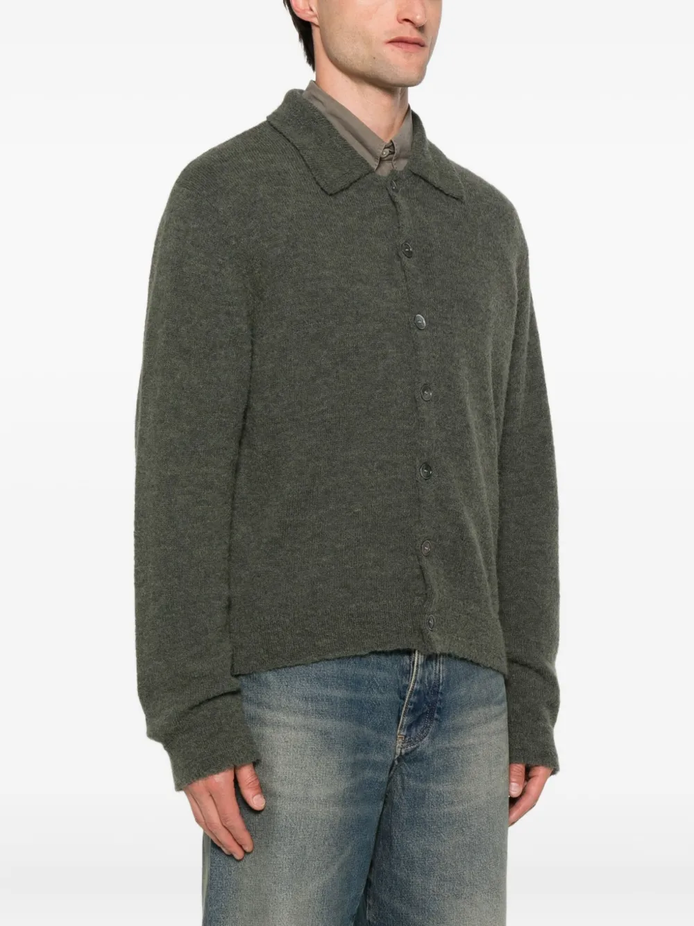 OUR LEGACY Vest van alpaca-wolmix Groen