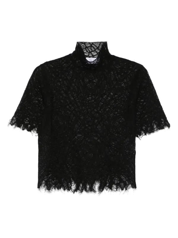 Alexander McQueen Lace T-shirt | Black | FARFETCH