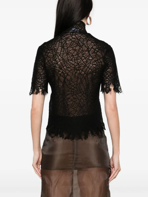 Alexander McQueen Lace T-shirt | Black | FARFETCH