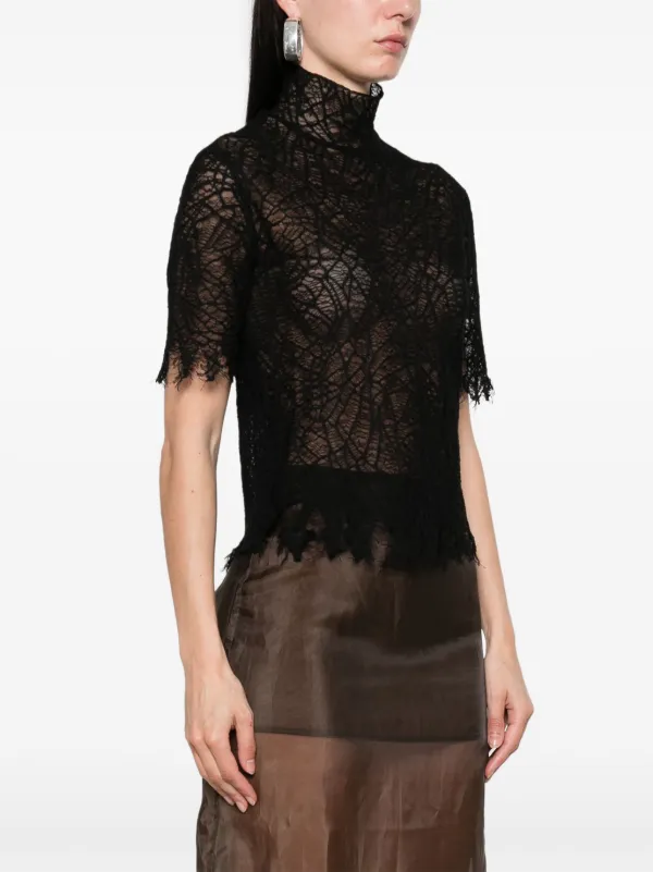 Alexander McQueen Lace T-shirt | Black | FARFETCH