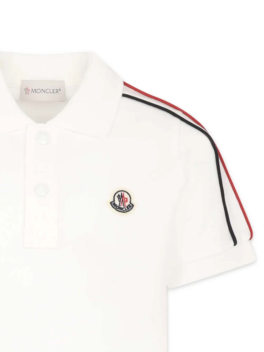 Moncler Enfant Poloshirt en shorts met logopatch Wit