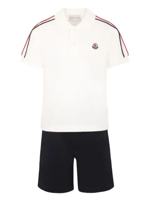 Moncler Enfant logo-patch shorts and polo set 