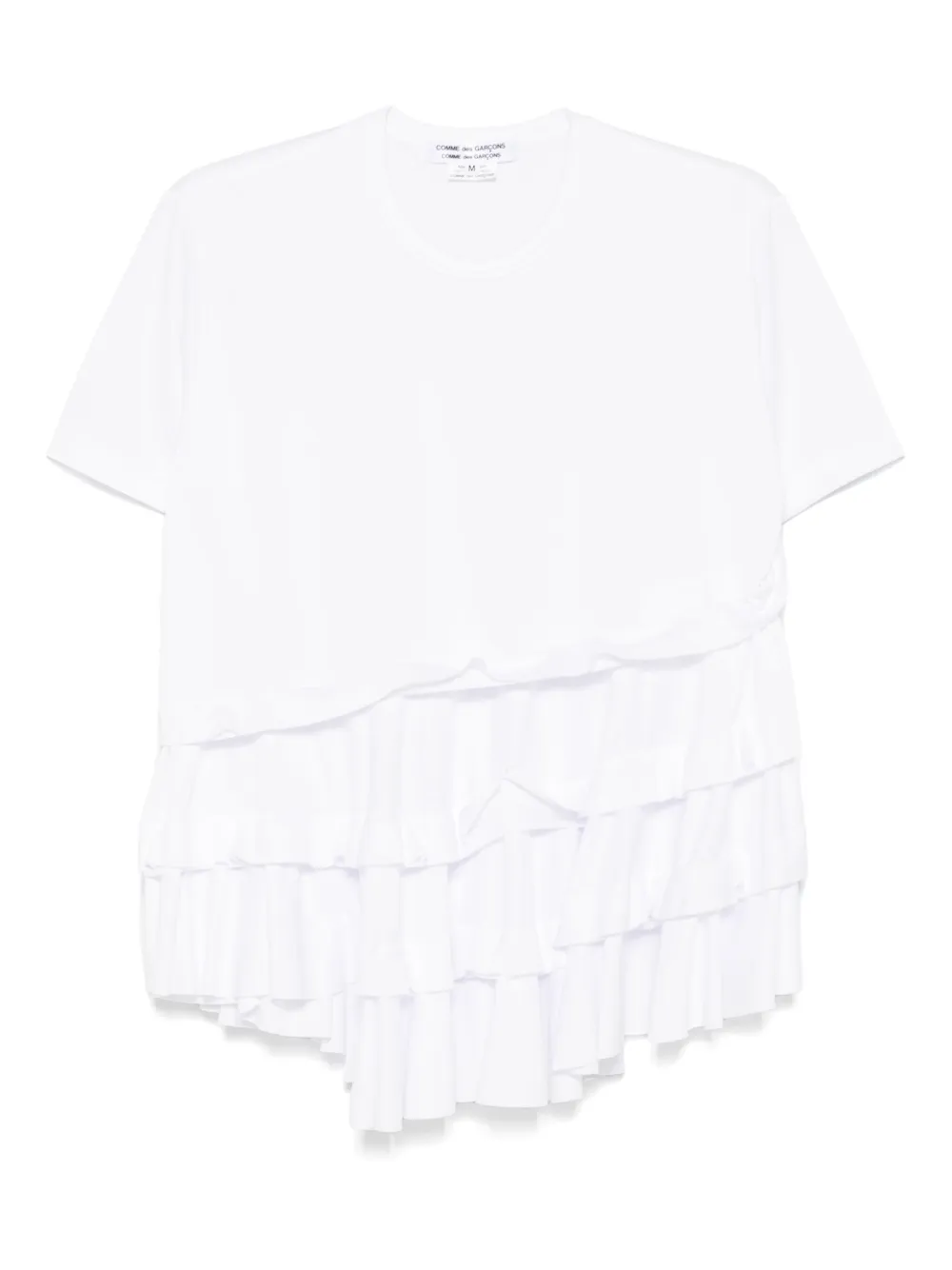 Comme Des Garçons Comme Des Garçons T-shirt met ruches Wit