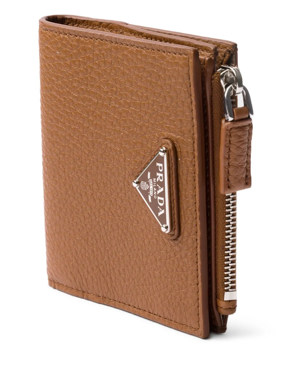 Prada Leren portemonnee Bruin